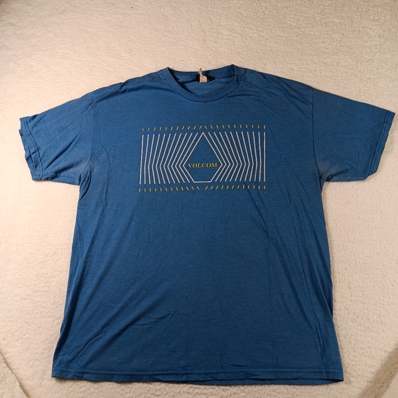 Vintage 00s Volcom Shirt Mens XL Blue Skateboard Surf Y2K Graphic - Picture 1 of 12